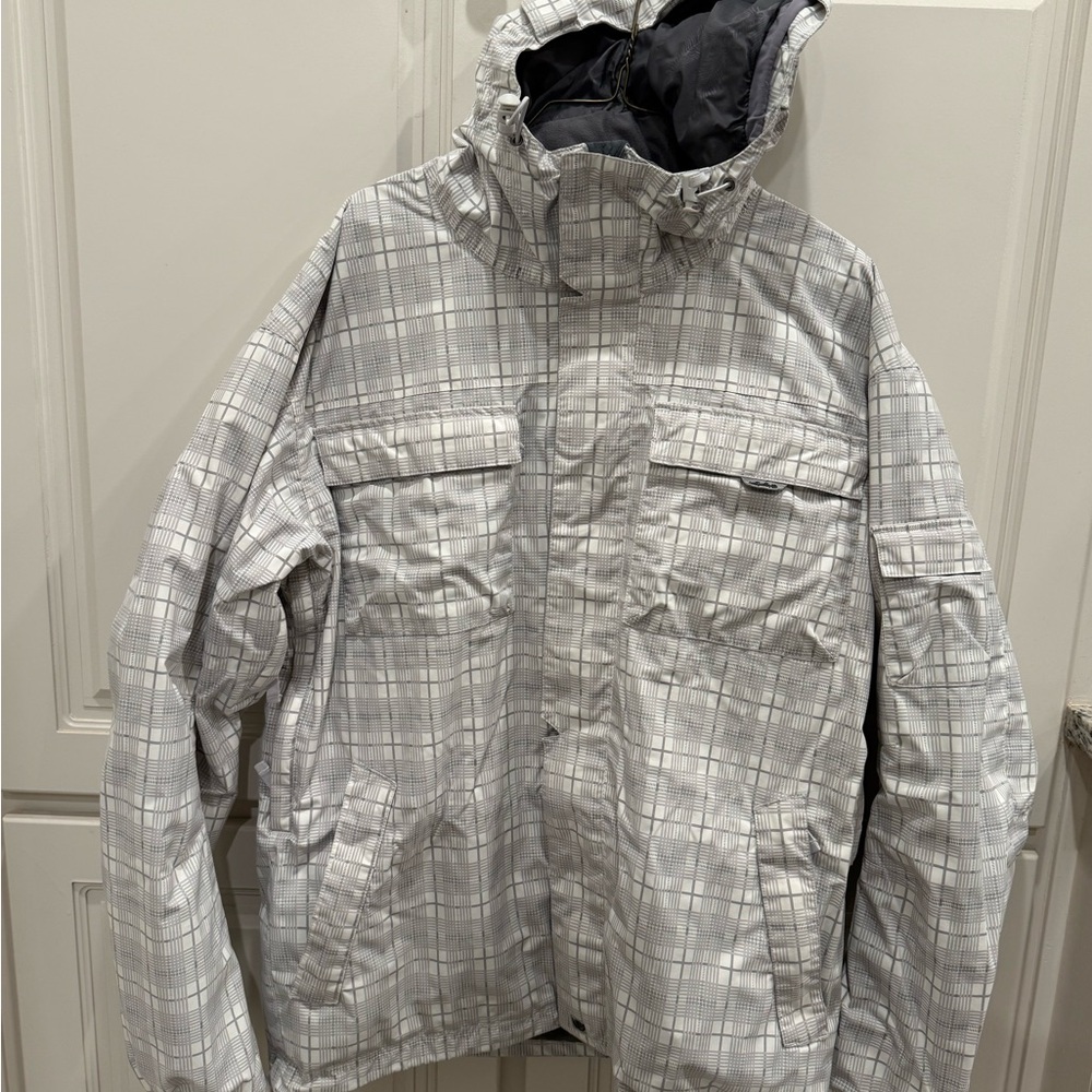 Planet Earth Men’s Ski Jacket White Gray